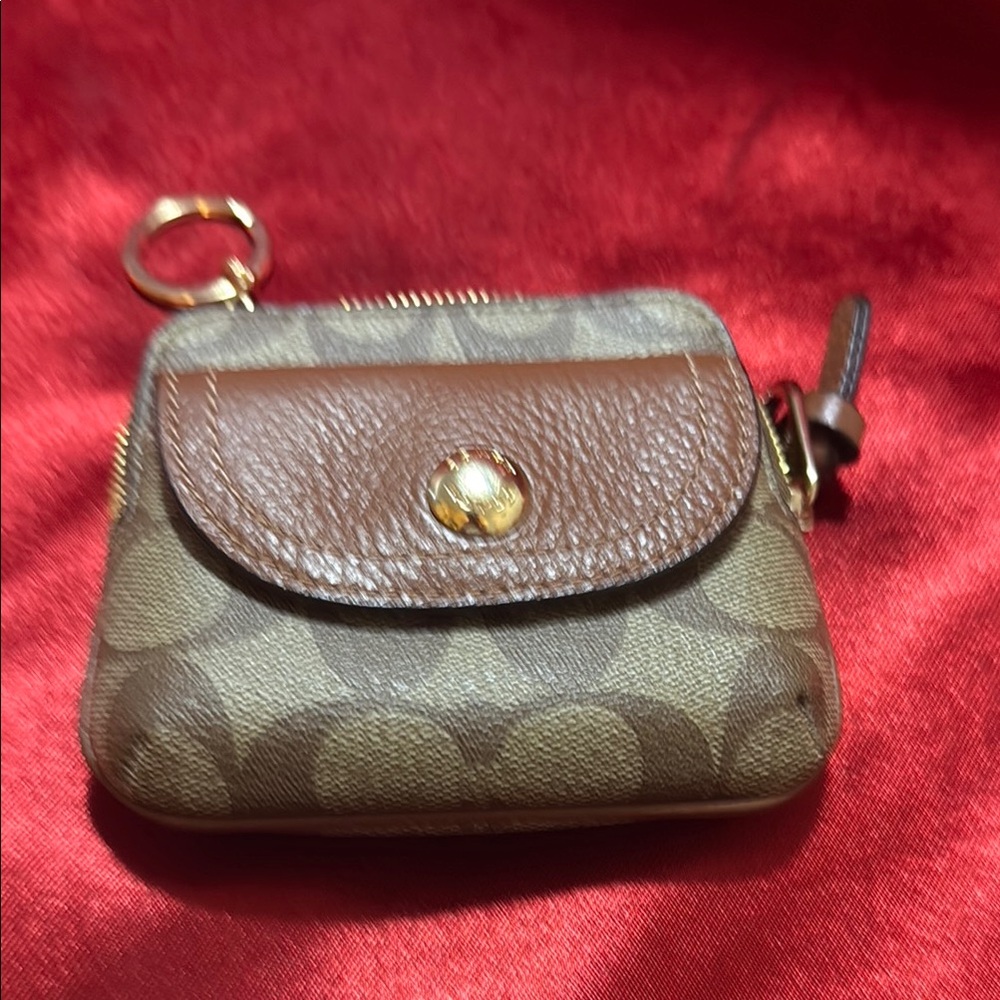 Brown and Tan Mini Pouch